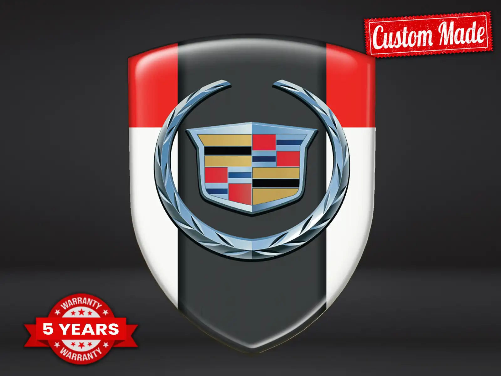 Cadillac 3D Gel Sticker Racing Limited Domes Abzeichen